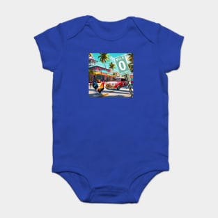 Key West Rooster Baby Bodysuit